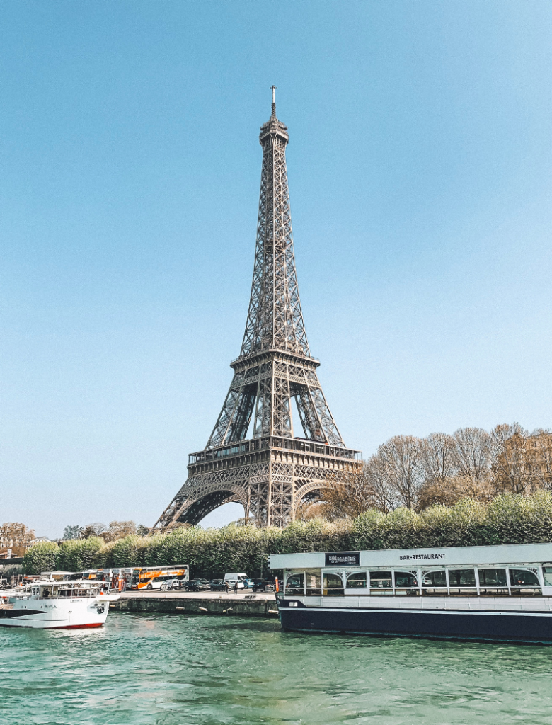 The Eiffel Tower from the Seine, taken during 3 days in Paris