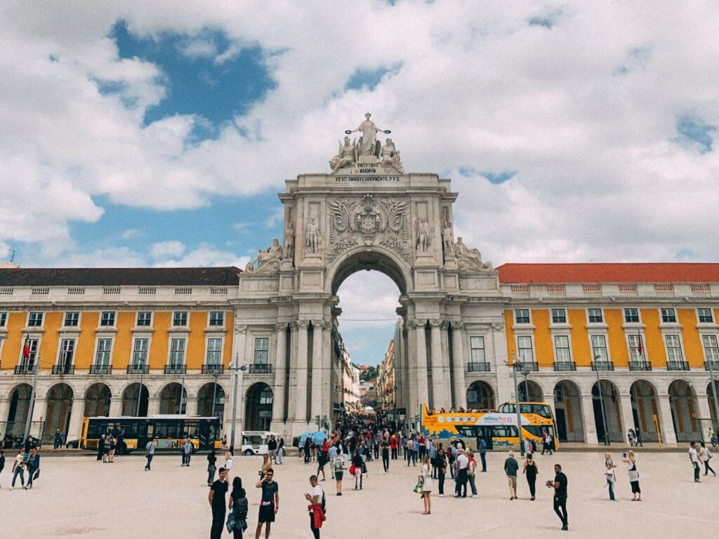 Arco da Rua Augusta in Lisbon, Portugal.