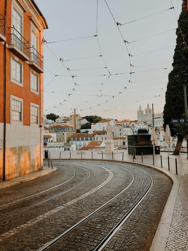 A street in the Alfama neighbourhood of Lisbon.