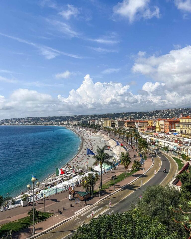 View over Nice's old town and coastline