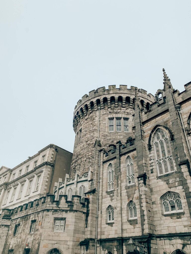 Close up shot of Dublin Castle.