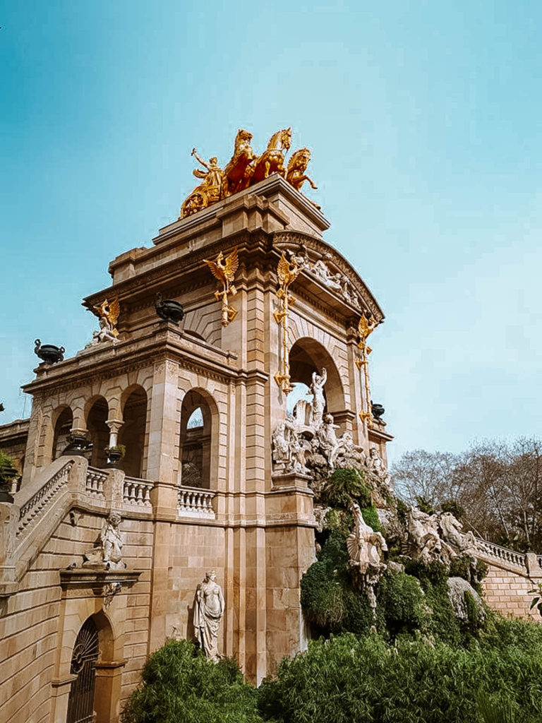 The Cascada Fountain in Ciutadella Park in Barcelona