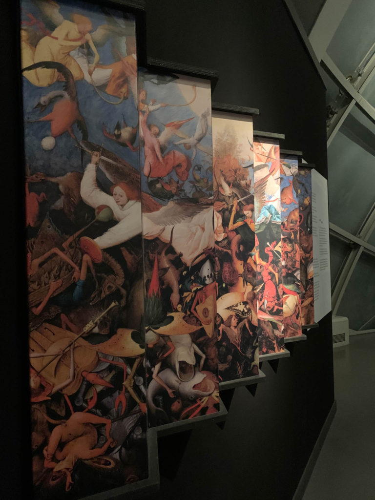 Pieter Bruegel painting in the Atomium in Brussels