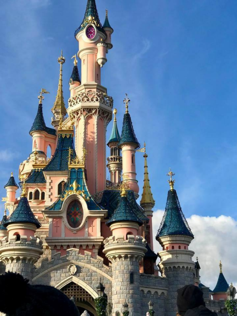 close up shot of the Disneyland Paris castle