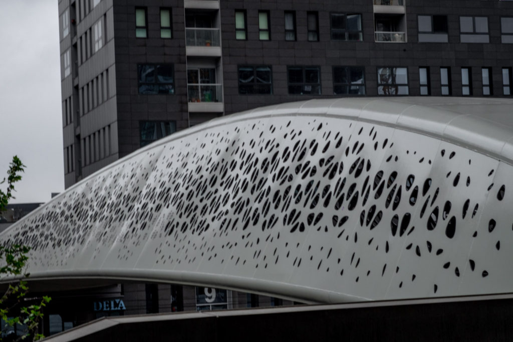 Antwerp's modern Parkbrug up close