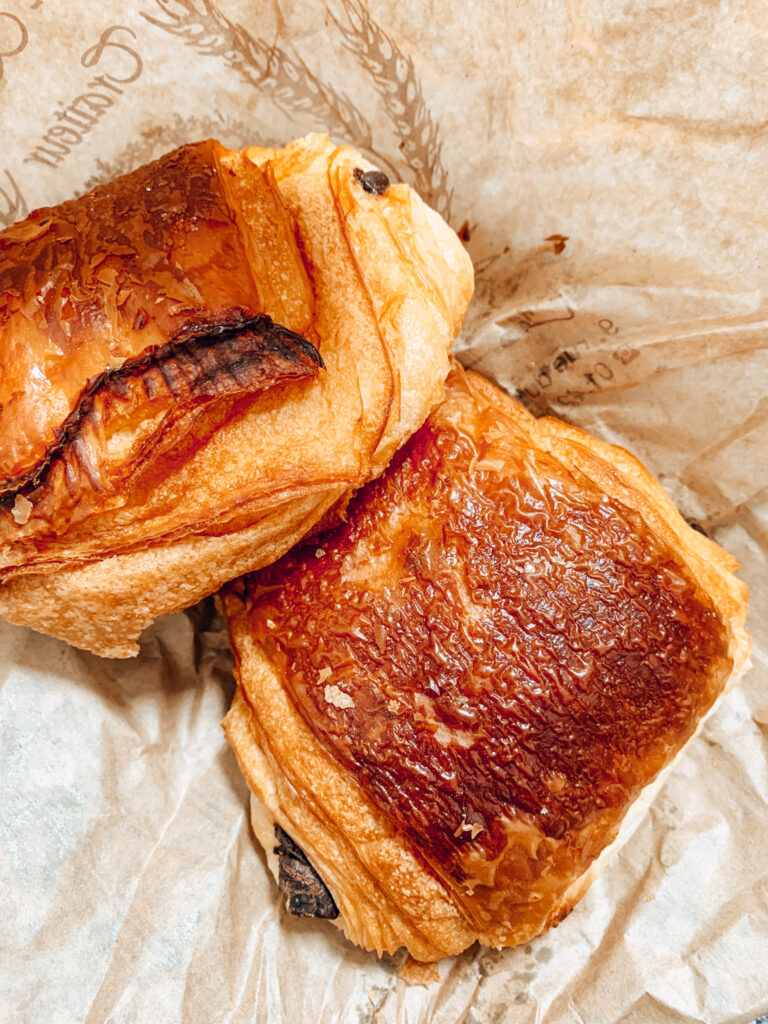 pain au chocolats from a bakery in Paris, France