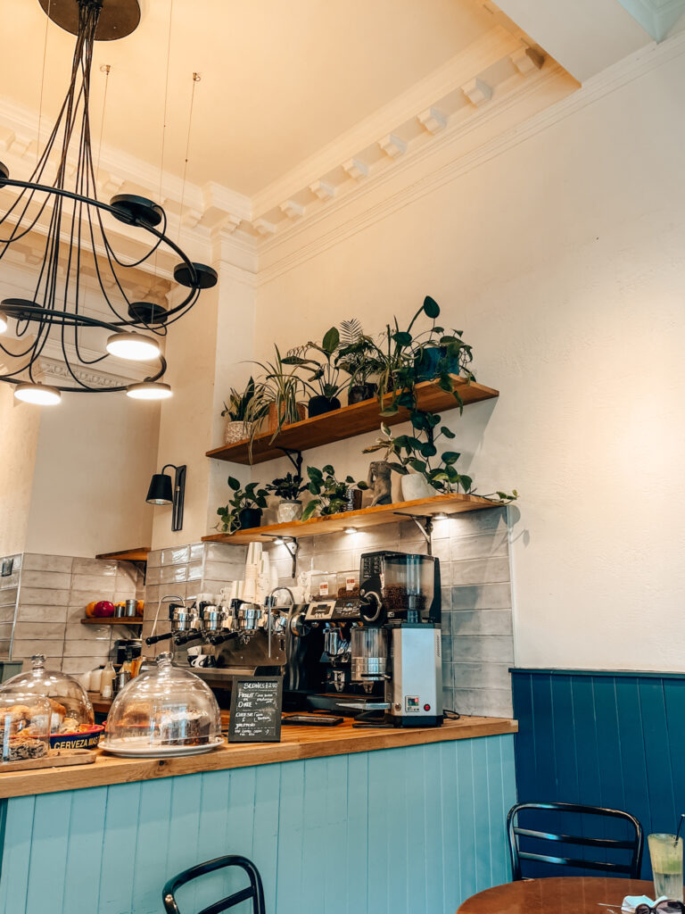 the interior of Project Coffee in Edinburgh, Scotland
