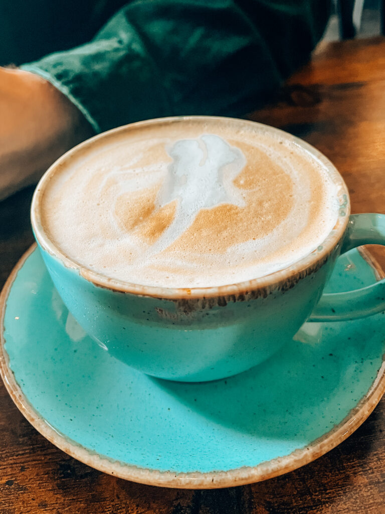 a cappuccino from pulp 'n' grind in Edinburgh