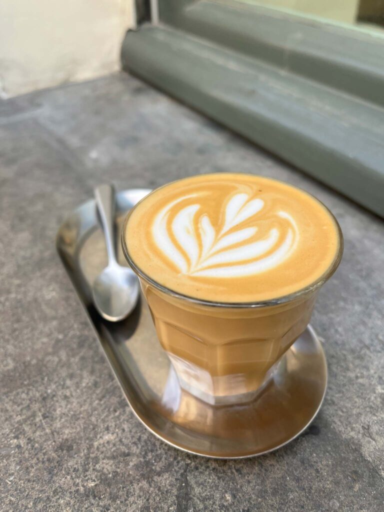 Coffee in a glass from Bouche in Brussels