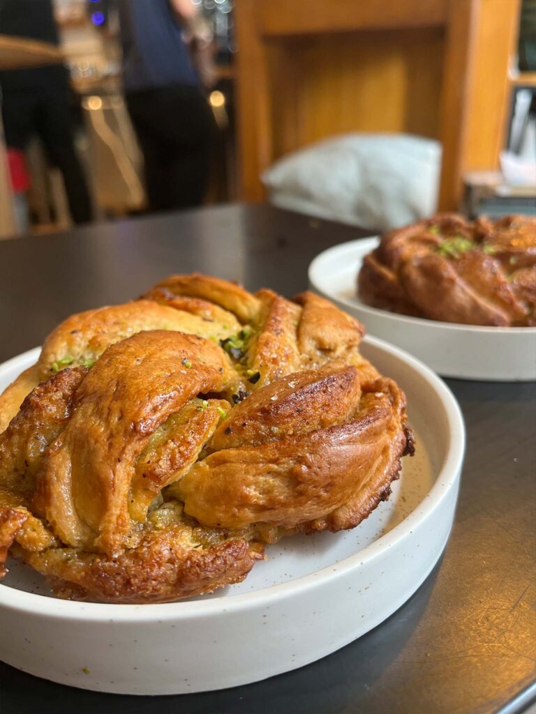 Pistachio knot from Stella speciality coffee bar in Brussels