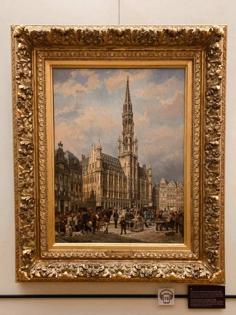 Painting of Grand Place inside the Brussels City Museum