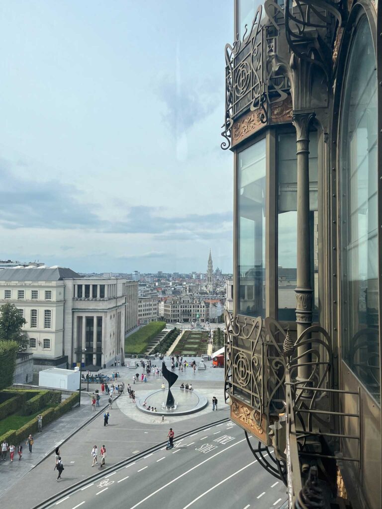 View from the musical instrument musuem in Brussels overlooking Mont des Arts