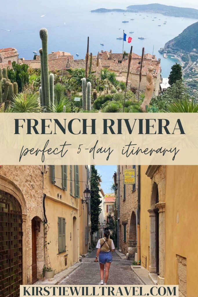 Pinterest graphic for the perfect 5 day French Riviera itinerary