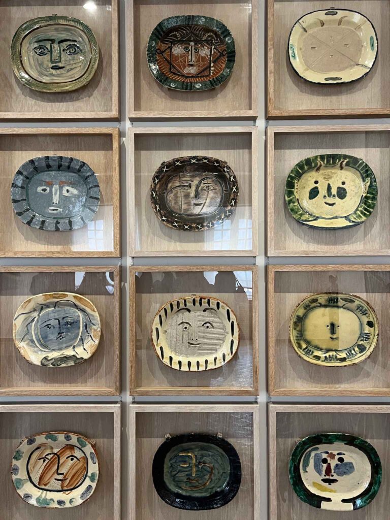 Decorated plates inside the Picasso Museum, Antibes