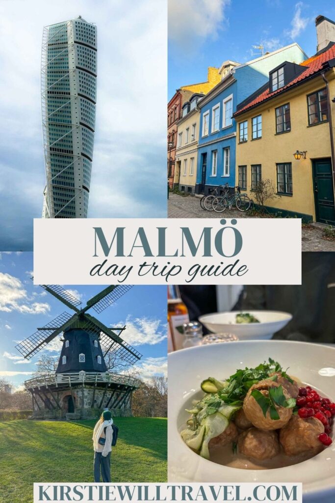 Collage of images of Malmö with text reading Malmö day trip guide