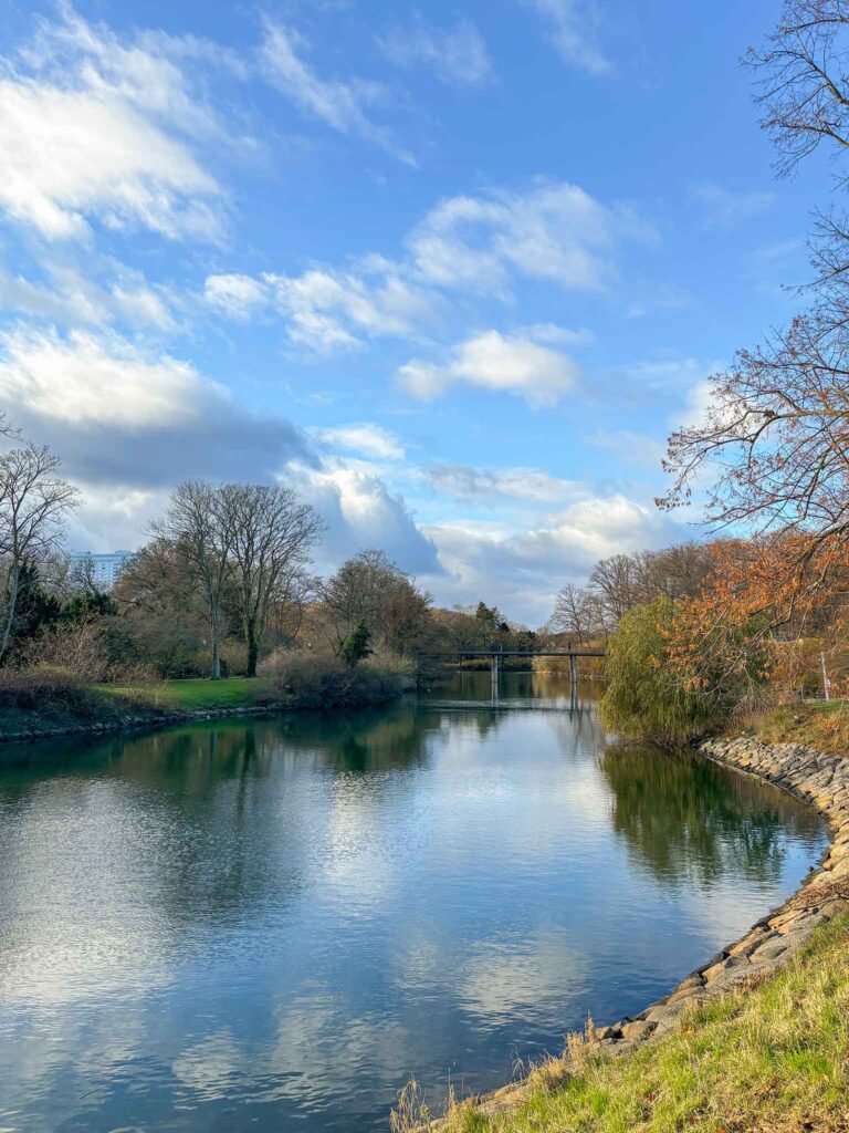 River running through Slottsparken, Malmö