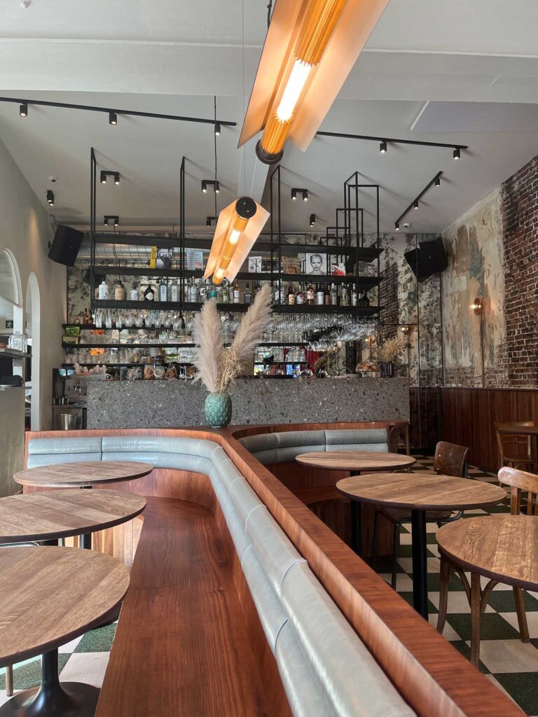 The interior of Cafe Tulipant in Brussels