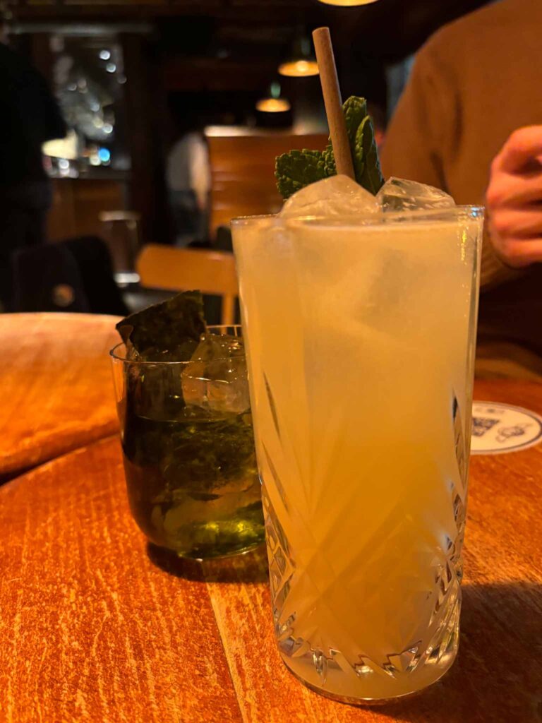two cocktails from Mappa Mundo in Brussels