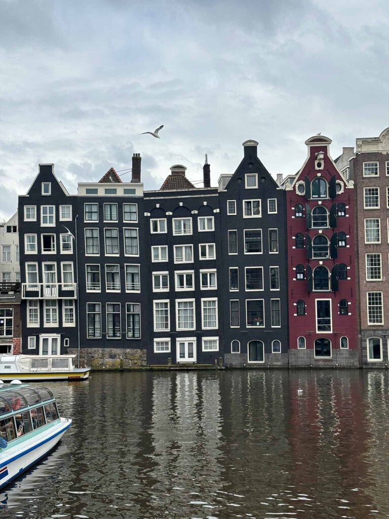 The dancing houses at Damrak in Amsterdam