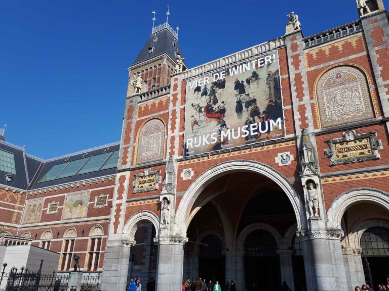 Exterior of the Rijksmuseum, one of the many museums in Amsterdam
