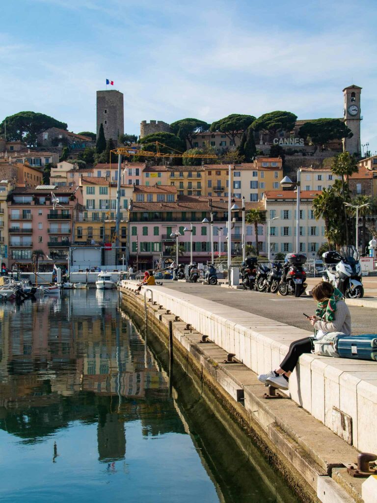 The old town of Cannes, as seen from the city's port
