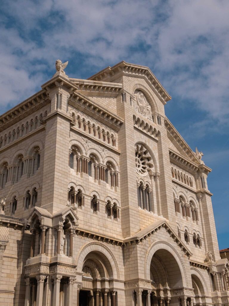 Front faรงade of Monaco Cathedral