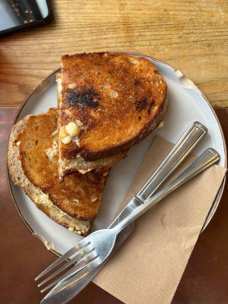 Toasted sandwich from Cairngorm Coffee Roasters in Edinburgh