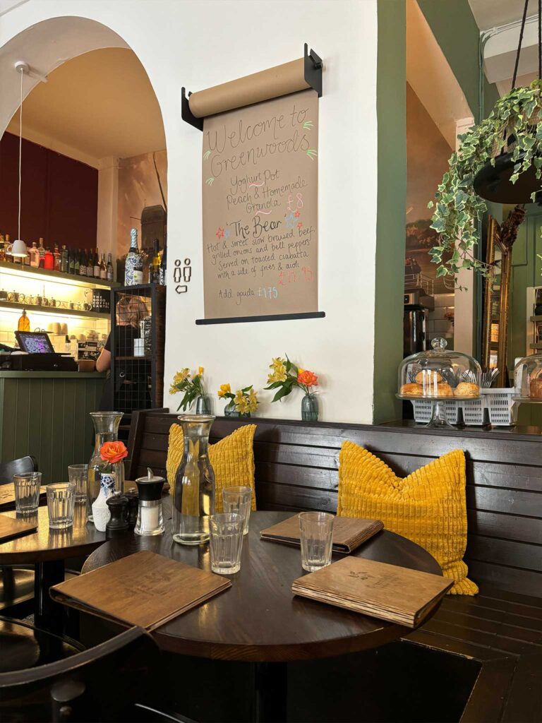 Interior of Greenwoods in Edinburgh