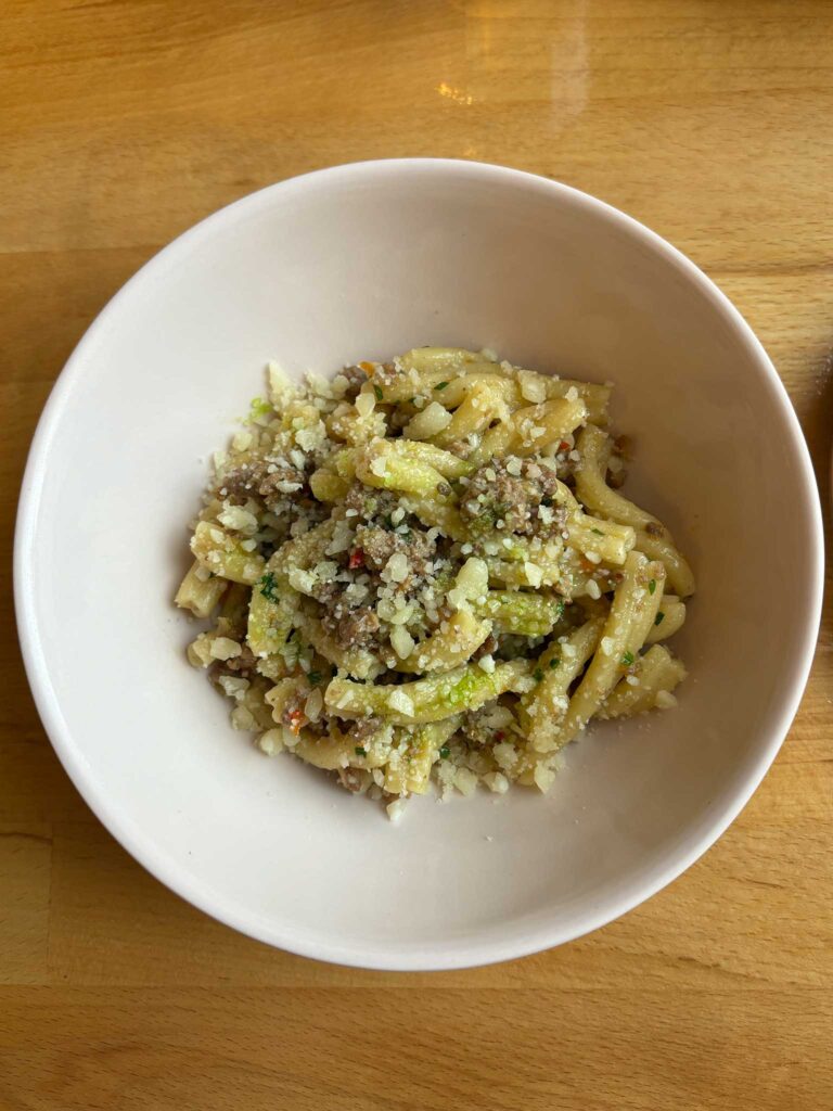 A bowl of pasta from Tipo, an Italian restaurant in Edinburgh