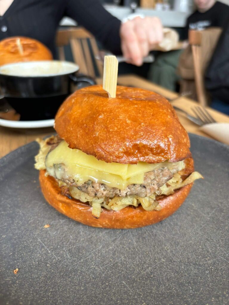 A brunch bun from Cowan & Sons in Edinburgh.