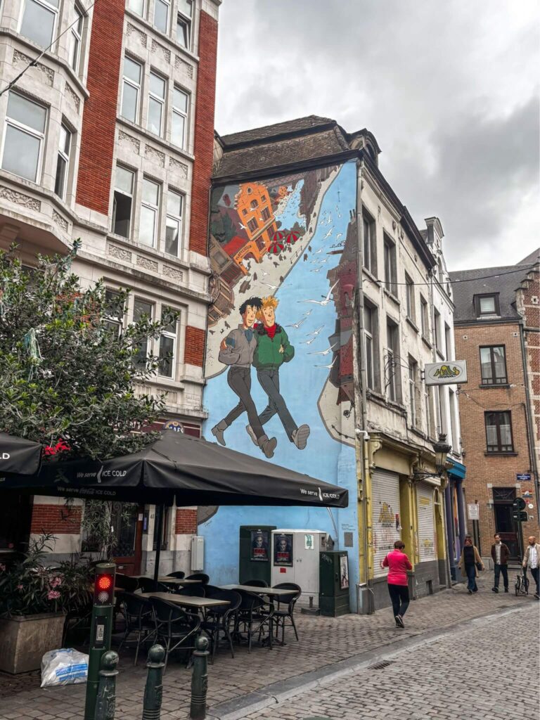 Broussaille mural on the Brussels Comic Book Route