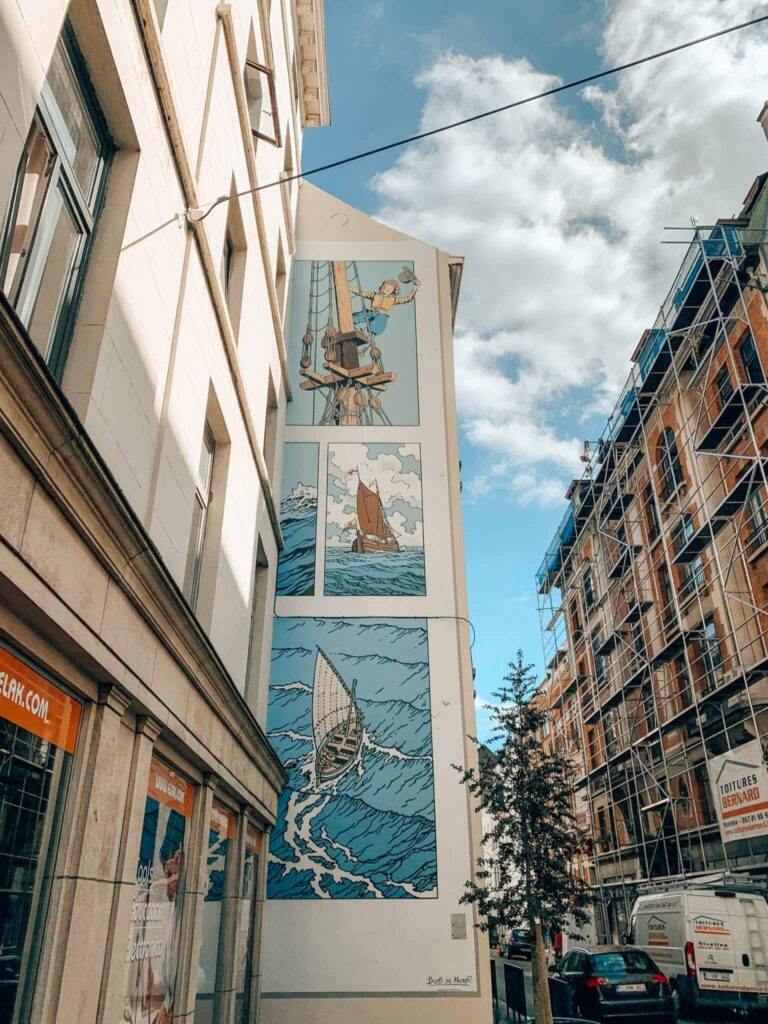 Cori the Ship's Boy mural on the Brussels Comic Book Route
