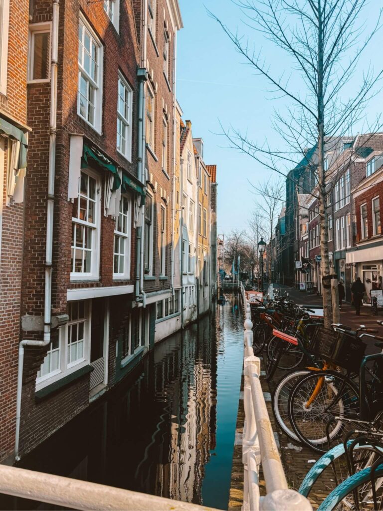 Canal in Delft Old Town