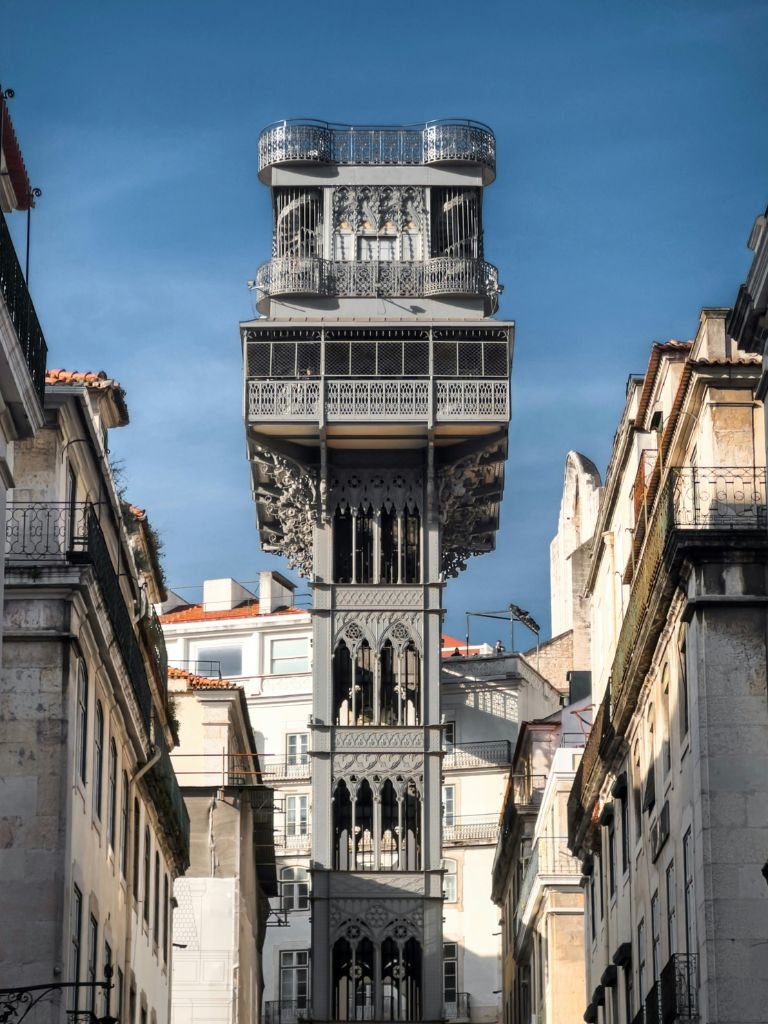 The Elevador de Santa Justa in Lisbon, Portugal
