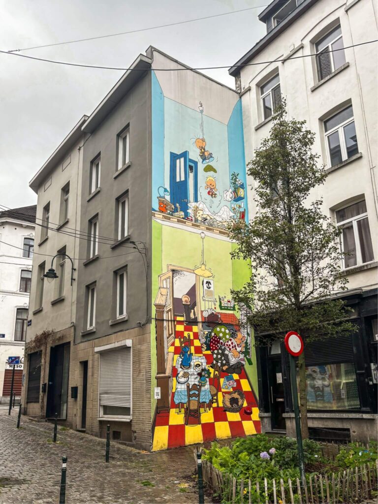 Jojo mural on the Brussels Comic Book Route