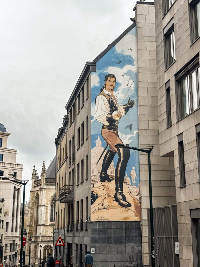 Le Scorpion mural on the Brussels Comic Book Route