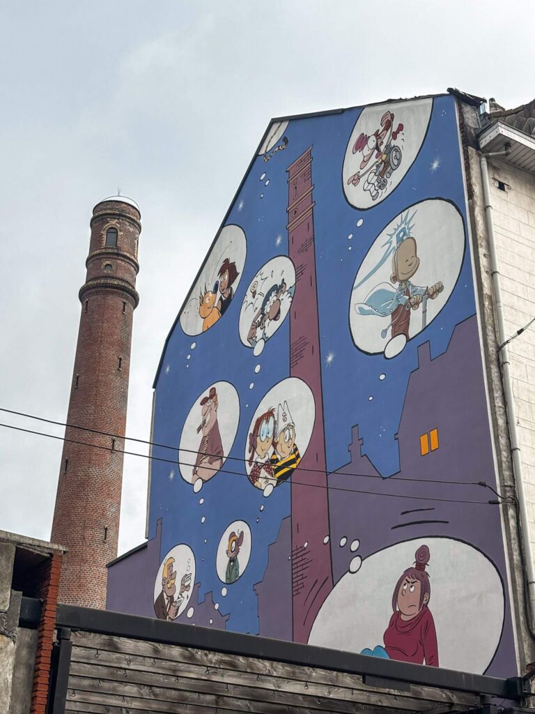 Tour a Plomb mural on the Brussels Comic Book Route