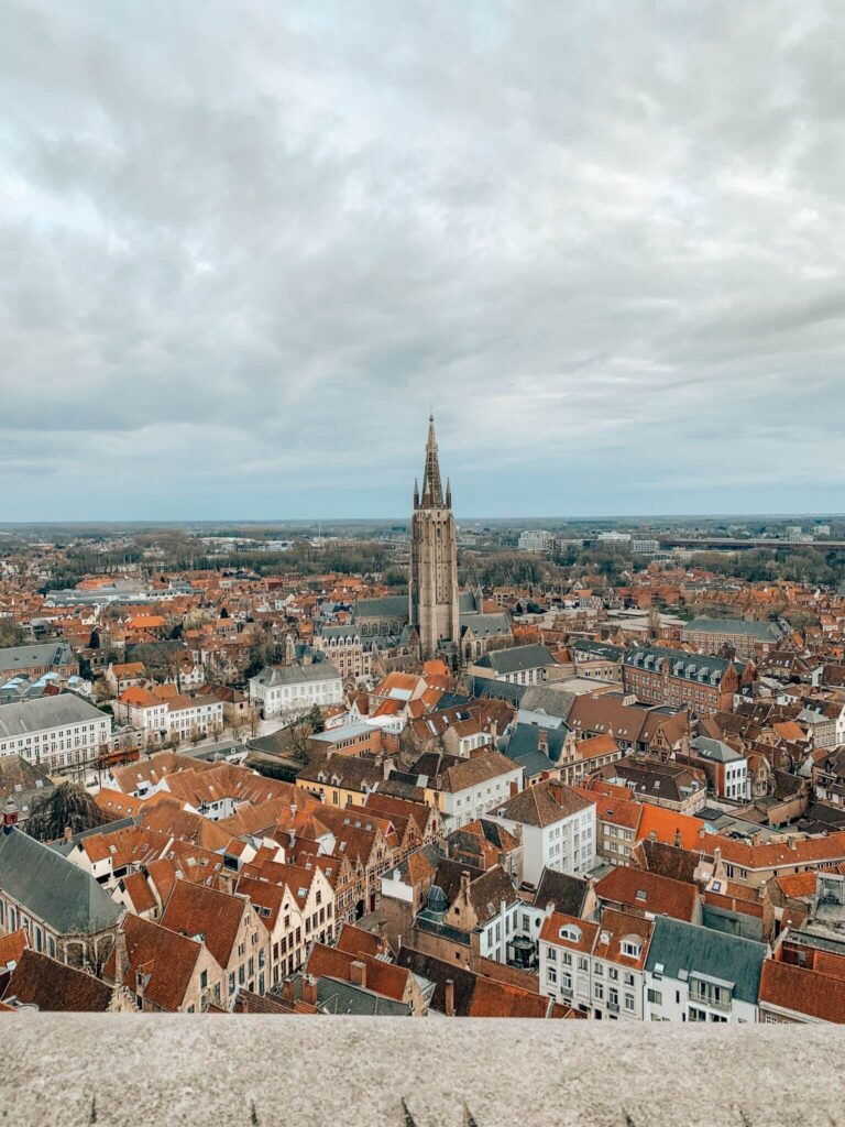 Views from the top of the Bruges Belfort