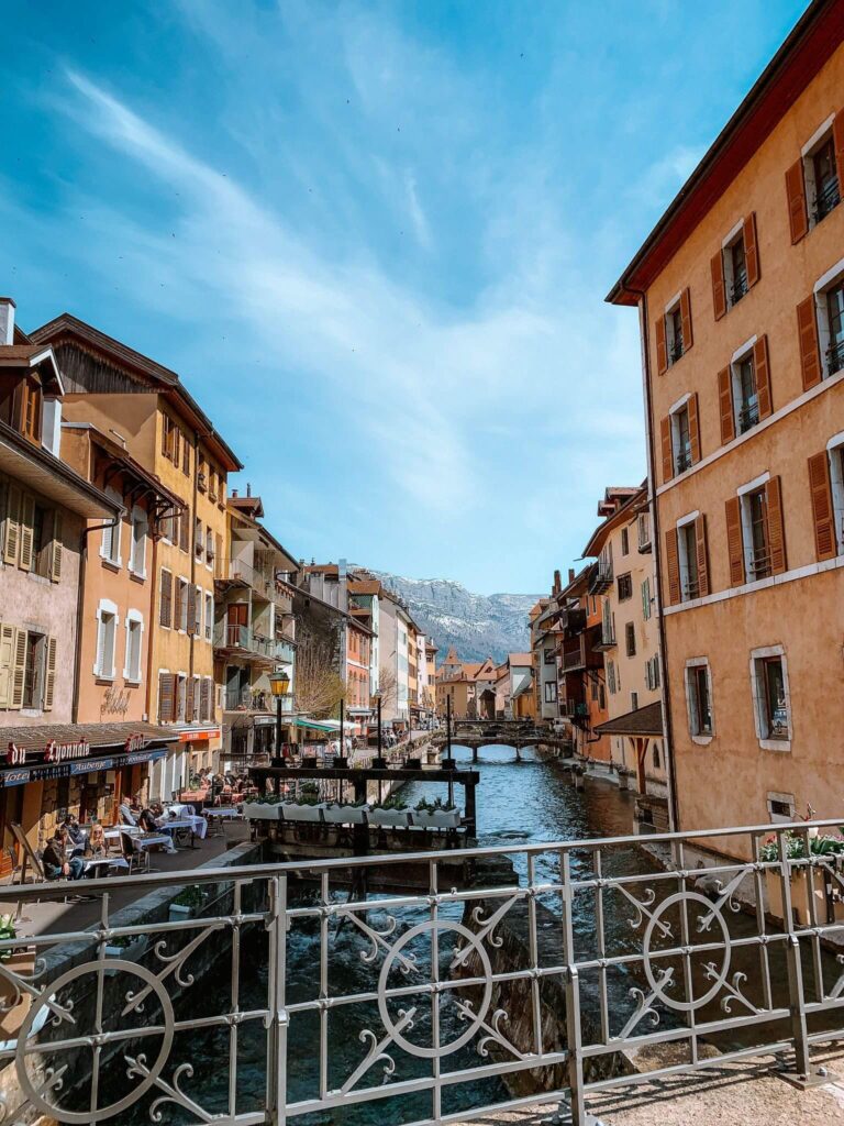 View of Annecy's Old Town from Pont Rue de la République