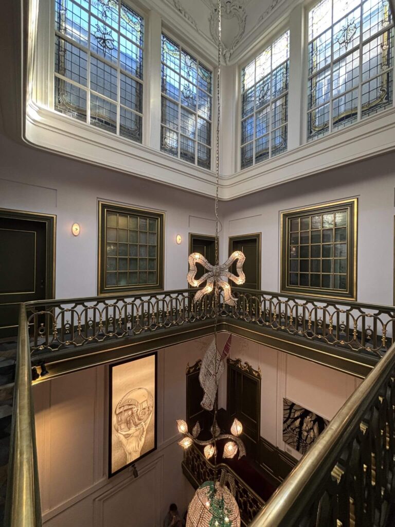 Inside the Escher in the Palace museum in The Hague, Netherlands.